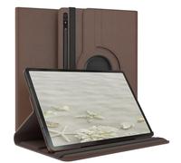 EAZY CASE - Étui pour Tablette Samsung Galaxy Tab S8 Plus / S7 Plus Housse de Protection Smart Cover Support Rotatif Pochette Pliante 360° pivotante avec Fonction Stand Cuir synthétique Marron