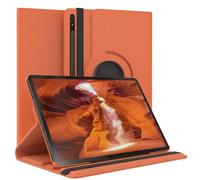 EAZY CASE - Étui pour Tablette Samsung Galaxy Tab S8 Plus / S7 Plus Housse de Protection Smart Cover Support Rotatif Pochette Pliante 360° pivotante avec Fonction Stand Cuir synthétique Orange