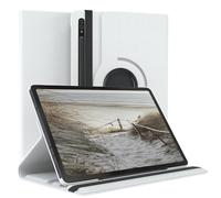 EAZY CASE - Étui pour Tablette Samsung Galaxy Tab S8 / S7 Housse de Protection Smart Cover Support Rotatif Pochette Pliante 360° pivotante avec Fonction Stand Cuir synthétique Blanc