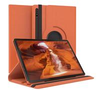 EAZY CASE - Étui pour Tablette Samsung Galaxy Tab S8 / S7 Housse de Protection Smart Cover Support Rotatif Pochette Pliante 360° pivotante avec Fonction Stand Cuir synthétique Orange