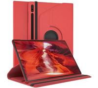 EAZY CASE - Étui pour Tablette Samsung Galaxy Tab S8 Ultra Housse de Protection Smart Cover Support Rotatif Pochette Pliante 360° pivotante avec Fonction Stand Cuir synthétique Rouge