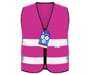 EAZY CASE Gilet réfléchissant pour enfants - Gilet de sécurité à fermeture éclair avec réflecteurs - Respirant - Réfléchissant - Pour augmenter la visibilité sur la route - M - Rose