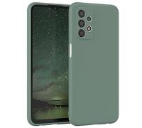 EAZY CASE - Housse en Silicone pour Galaxy A23 5G Housse Souple Antichoc Housse pour Portable avec Protection pour Appareil Photo Fines Premium Protection Cover TPU Phone Bumper en Vert Minuit