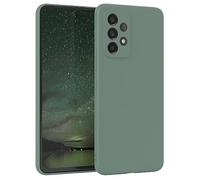 EAZY CASE - Housse en Silicone pour Galaxy A53 5G Housse Souple Antichoc Housse pour Portable avec Protection pour Appareil Photo Fines Premium Protection Cover TPU Phone Bumper en Vert Minuit
