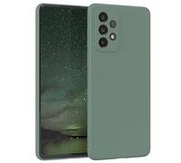 EAZY CASE - Housse en Silicone pour Galaxy A73 5G Housse Souple Antichoc Housse pour Portable avec Protection pour Appareil Photo Fines Premium Protection Cover TPU Phone Bumper en Vert Minuit