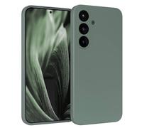 EAZY CASE - Housse en Silicone pour Galaxy S25 Housse Souple Antichoc Housse pour Portable avec Protection pour Appareil Photo Fines Premium Protection Cover TPU Phone Bumper en Vert Minuit