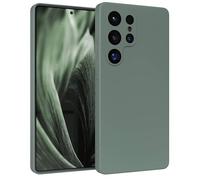 EAZY CASE - Housse en Silicone pour Galaxy S25 Ultra Housse Souple Antichoc Housse pour Portable avec Protection pour Appareil Photo Fines Premium Protection Cover TPU Phone Bumper en Vert Minuit