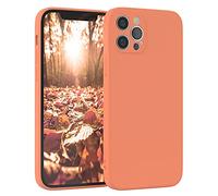 EAZY CASE - Housse en Silicone pour iPhone 12 Pro Housse Souple Antichoc Housse pour Portable avec Protection pour Appareil Photo Fines Premium Protection Cover TPU Phone Bumper en Orange