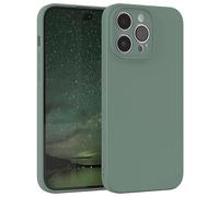 EAZY CASE - Housse en Silicone pour iPhone 14 Pro Max Housse Souple Antichoc Housse pour Portable avec Protection pour Appareil Photo Fines Premium Protection Cover TPU Phone Bumper en Vert Minuit