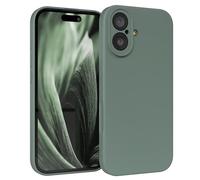 EAZY CASE - Housse en Silicone pour iPhone 17 Housse Souple Antichoc Housse pour Portable avec Protection pour Appareil Photo Fines Premium Protection Cover TPU Phone Bumper en Vert Minuit