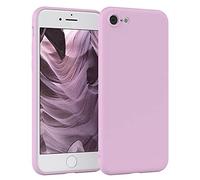 EAZY CASE - Housse en Silicone pour iPhone SE 2022 Housse Souple Antichoc Housse pour Portable avec Protection pour Appareil Photo Fines Premium Protection Cover TPU Phone Bumper en Lilas Clair