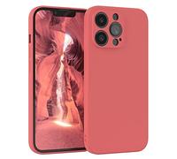 EAZY CASE - Housse Silicone Rouge Clair pour iPhone 13 Pro, Étui de Protection Robuste avec Protection Appareil Photo et Antichoc