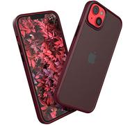 EAZY CASE - Outdoor Case Mate Compatible avec iPhone 14 Plus Premium avec Une Protection Ultime Anti-Choc, Finition Soft-Touch, avec Protection pour caméra - Rouge foncé