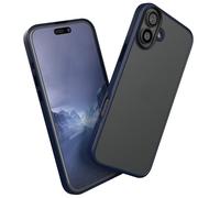 EAZY CASE - Outdoor Case Mate Compatible avec iPhone 16 Plus Premium avec Une Protection Ultime Anti-Choc, Finition Soft-Touch, avec Protection pour caméra - Bleu Nuit