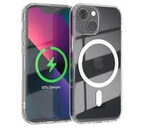 EAZY CASE - pour iPhone 13 Mini, Compatible avec la Charge Qi, Coque Hybride en Silicone, résistante aux Chocs et aux Rayures, Transparente avec Protection de l'appareil Photo en Transparent