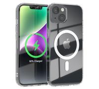 EAZY CASE - pour iPhone 14, Compatible avec la Charge Qi, Coque Hybride en Silicone, résistante aux Chocs et aux Rayures, Transparente avec Protection de l'appareil Photo en Transparent