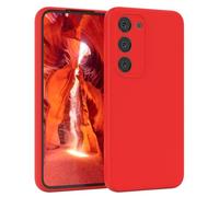 EAZY CASE Premium Housse Silicone pour Galaxy S23 avec Protection pour Appareil Photo et Doublure intérieure étui en Silicone Housse de Protection Bumper Handy Case en Rouge
