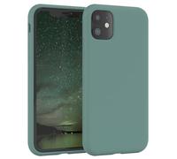 EAZY CASE Premium Housse Silicone pour iPhone 11 avec Protection pour Appareil Photo et Doublure intérieure étui en Silicone Housse de Protection Bumper Handy Case en Vert Nuit