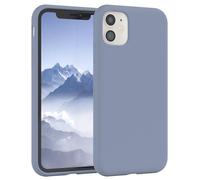 EAZY CASE Premium Housse Silicone pour iPhone 11 avec Protection pour Appareil Photo et Doublure intérieure étui en Silicone Housse de Protection Bumper Handy Case en Bleu Acier