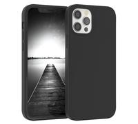 EAZY CASE Premium Housse Silicone pour iPhone 12 avec Protection pour Appareil Photo et Doublure intérieure étui en Silicone Housse de Protection Bumper Handy Case en Noir