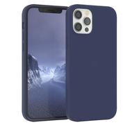 EAZY CASE Premium Housse Silicone pour iPhone 12 avec Protection pour Appareil Photo et Doublure intérieure étui en Silicone Housse de Protection Bumper Handy Case en Bleu Nuit