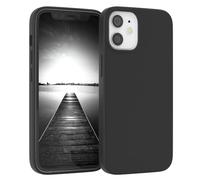 EAZY CASE Premium Housse Silicone pour iPhone 12 Mini avec Protection pour Appareil Photo et Doublure intérieure étui en Silicone Housse de Protection Bumper Handy Case en Noir