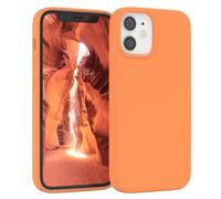 EAZY CASE Premium Housse Silicone pour iPhone 12 Mini avec Protection pour Appareil Photo et Doublure intérieure étui en Silicone Housse de Protection Bumper Handy Case en Orange Clair