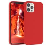 EAZY CASE Premium Housse Silicone pour iPhone 12 Pro Max avec Protection pour Appareil Photo et Doublure intérieure étui en Silicone Housse de Protection Bumper Handy Case en Rouge