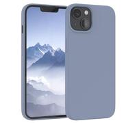 EAZY CASE Premium Housse Silicone pour iPhone 13 avec Protection pour Appareil Photo et Doublure intérieure étui en Silicone Housse de Protection Bumper Handy Case en Bleu Acier
