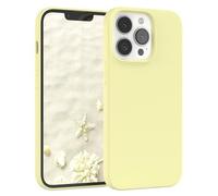 EAZY CASE Premium Housse Silicone pour iPhone 13 Pro avec Protection pour Appareil Photo et Doublure intérieure étui en Silicone Housse de Protection Bumper Handy Case en Jaune Clair
