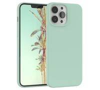 EAZY CASE Premium Housse Silicone pour iPhone 13 Pro Max avec Protection pour Appareil Photo et Doublure intérieure étui en Silicone Housse de Protection Bumper Handy Case en Vert Menthe