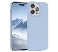 EAZY CASE Premium Housse Silicone pour iPhone 14 Pro Max avec Protection pour Appareil Photo et Doublure intérieure étui en Silicone Housse de Protection Bumper Handy Case en Bleu Clair