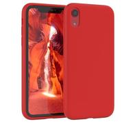EAZY CASE Premium Housse Silicone pour iPhone XR avec Protection pour Appareil Photo et Doublure intérieure étui en Silicone Housse de Protection Bumper Handy Case en Rouge