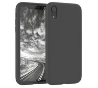 EAZY CASE Premium Housse Silicone pour iPhone XR avec Protection pour Appareil Photo et Doublure intérieure étui en Silicone Housse de Protection Bumper Handy Case en Anthracite