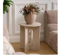 Eazy Living Table d’Appoint Ø 40 cm Maena Look Travertin