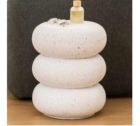 Eazy Living Table d’Appoint Totem Ø 35 cm Maël Blanc Terrazzo