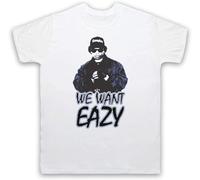 Eazy-z We Want Eazy New T-Shirt Men's Fashion Crew Neck Short Sleeves Cotton Tops Clothing, Black Manches Courtes(XX-Large)