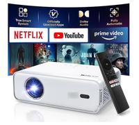 Eazze D1 Videoprojecteur 4K Compatible,NetfIix Officially DoIby Audio,Auto Focus/Keystone,HDR10,Mini Retroprojecteur Bluetooth WiFi