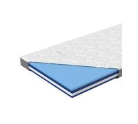 eazzzy Surmatelas Royal Hybrid Taille 160 x 200 x 11 cm avec mousse à mémoire de forme en gel à mémoire de forme, régulateur de température, couverture argentée antibactérienne, 2 côtés, fixation