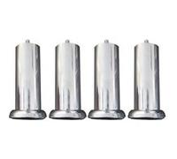 EBAC Jeu de pieds Cylindre Metal chrome 15 cm Gris