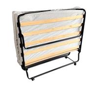 Ebac - Lit Pliant - - Gain De Place - 15 Lattes Bois Made In France - 1 / 2 Personne - Gris