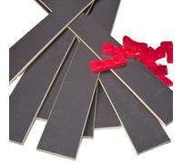 EBAC Literie 10 Lattes + 20 Embouts 680x68x8 mm | Bois 7 Plis | pour sommier et lit 140x190 | Remplacement pour sommier/bz/clic clac