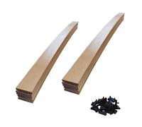 EBAC Literie 10 Lattes + 20 Embouts 780x48x8 mm | Bois 7 Plis | pour sommier et lit 160x200 | Remplacement pour sommier/bz/clic clac
