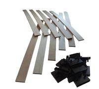 EBAC Literie 10 Lattes Bois + Embouts - 680x53x8 mm - idéal réparer sommier/bz/clic clac
