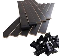 EBAC Literie 10 Lattes GR + 20 Embouts 680x48x8 mm AMZ | Bois 7 Plis | Remplacement pour sommier/bz/clic clac