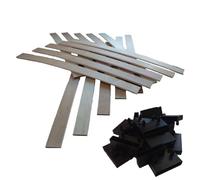 EBAC Literie 15 Lattes + 30 Embouts 780x53x8 mm | Bois 7 Plis | Remplacement pour sommier/bz/clic clac
