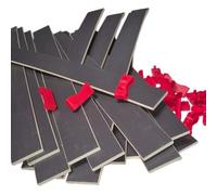 EBAC Literie 15 Lattes + Embouts pour sommier et lit 140x190 | Bois 7 Plis | 680x68x8 mm | Remplacement pour sommier/bz/clic clac