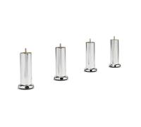 EBAC Literie 4 Pieds métal chromé H 20 cm pour sommier tapissier