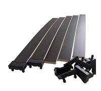 EBAC Literie 5 Lattes Grises + Embouts - 680x48x8 mm - pour sommier/bz/clic clac