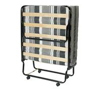 EBAC Literie Lit Pliant M8-80x190 - Tissu déco - Lattes Bois - Gain de Place